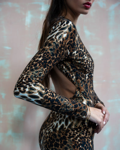 Maya Leopard Dress